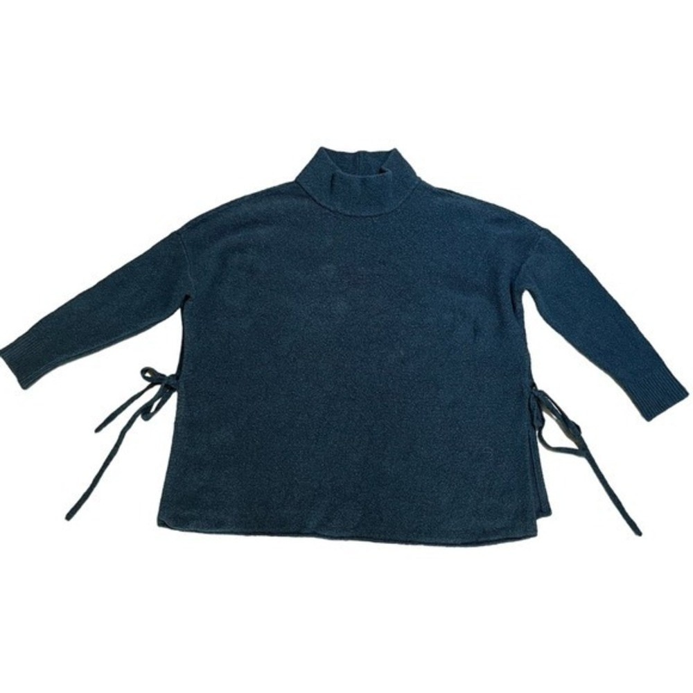 J. Jill Pure Jill Chunky Boulce Boxy Oversized with Ties Blue XS/S Petite